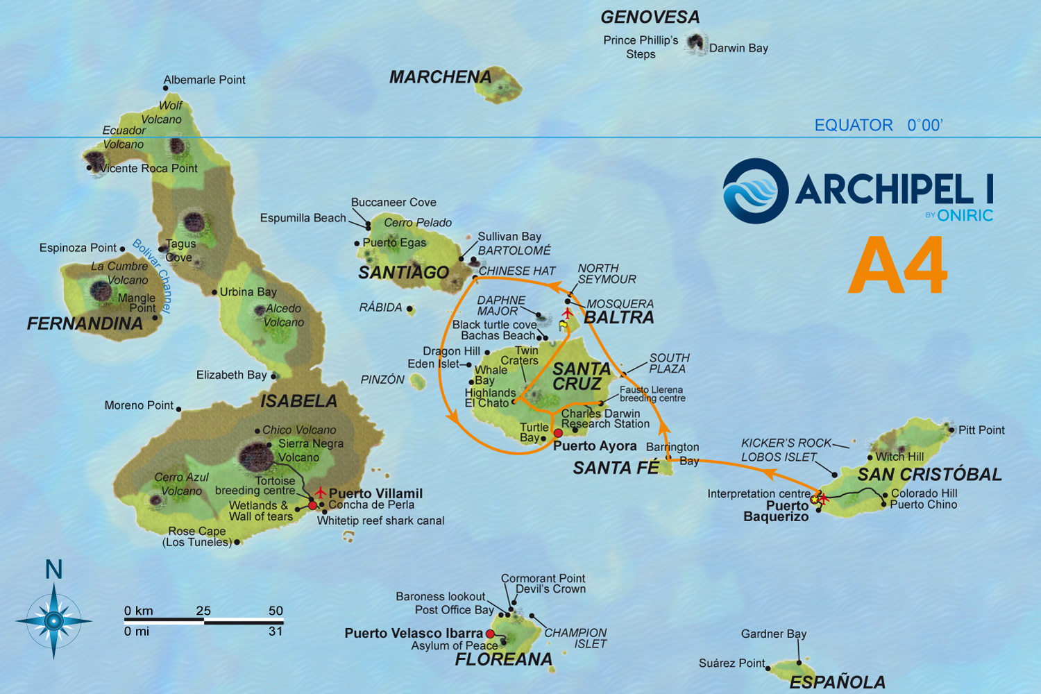 archipel-catamaran-route-a4-Galapagos-Ecuador-Oniric-Safe-travels