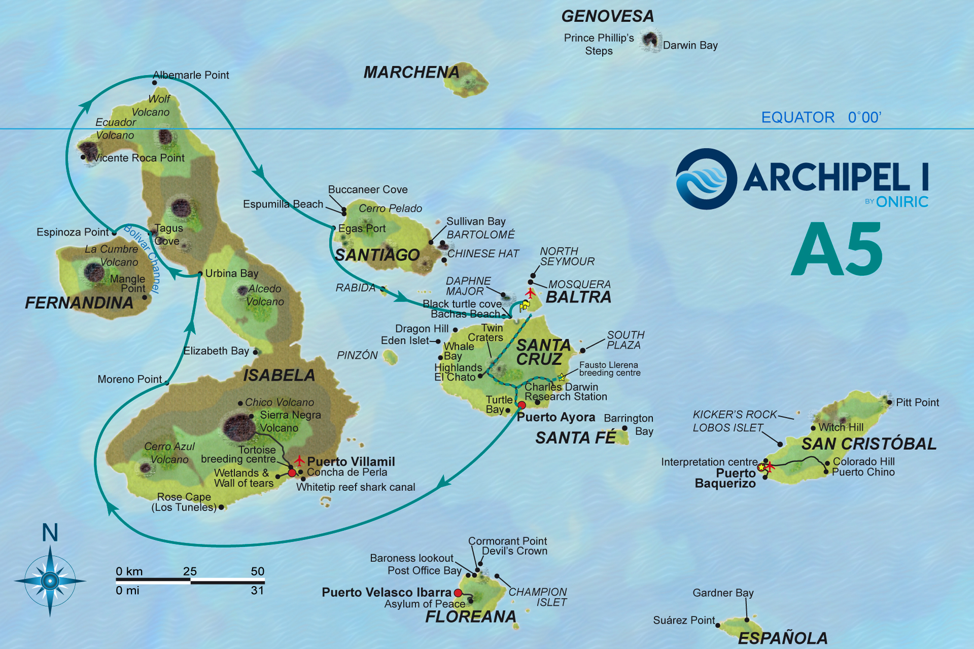 archipel-catamaran-route-a5-Galapagos-Ecuador-Oniric-Safe-travels
