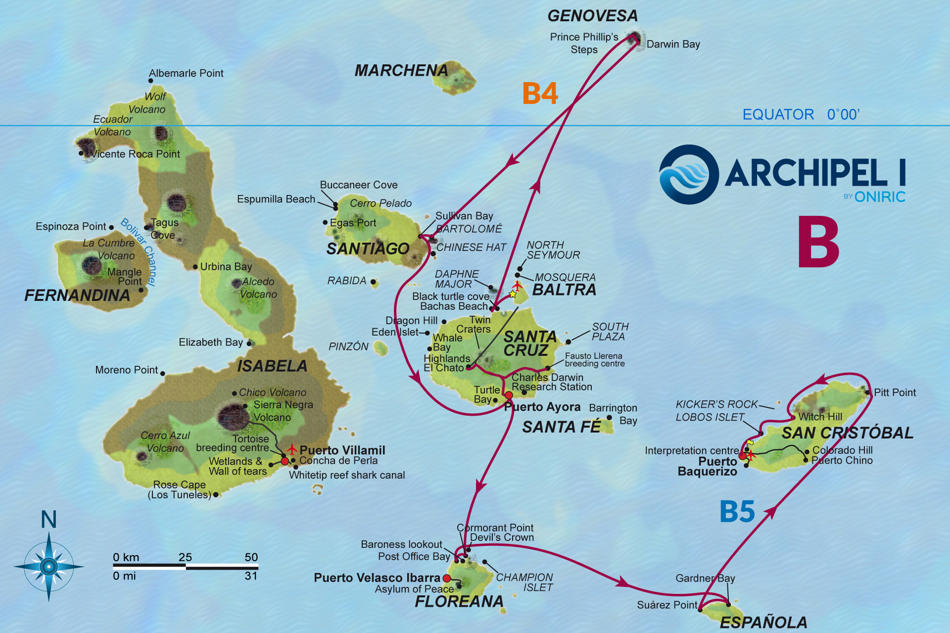 archipel-catamaran-route-b-Galapagos-Ecuador-Oniric-Safe-travels